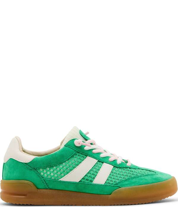 スティーブ マデン レディース ボトムス カジュアルパンツ メッシュ スニーカー スエード レース Steve Madden Verdict Suede and Mesh Lace Up Sneakers Bright Green グリーン