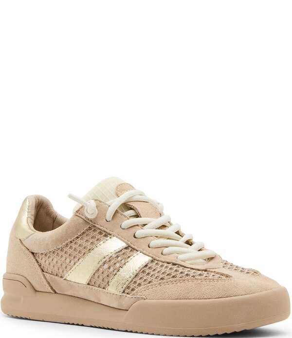 スティーブ マデン レディース ボトムス カジュアルパンツ メッシュ スニーカー スエード レース Steve Madden Verdict Suede and Mesh Lace Up Sneakers Taupe/Gold トープ