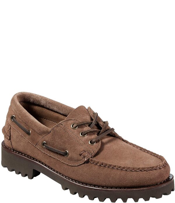 エルエルビーン メンズ シューズ スエードクロス L.L.Bean Men\u0027s Allagash Suede Handsewn Moc 3-Eye Boat Shoes Ash 木灰 靴-ビジネスシューズ-メンズ靴