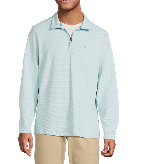 トッミーバハマ メンズ アウター ニット・セーター Tommy Bahama Costa Wave Half-Zipullover Starlight Blue ブルー