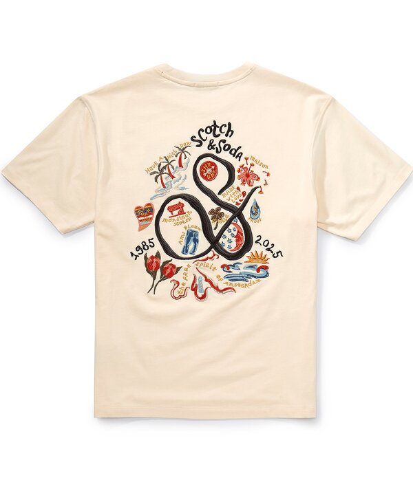 スコッチアンドソーダ メンズ トップス シャツ Scotch & Soda 40th Anniversary Short Sleeve T-Shirt Eggnog