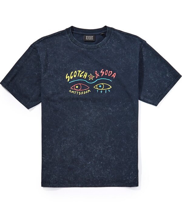 スコッチアンドソーダ メンズ トップス プルオーバー グラフィック Scotch \u0026 Soda Multi Color Graphic Short Sleeve T-Shirt Carbon マルチ色合い