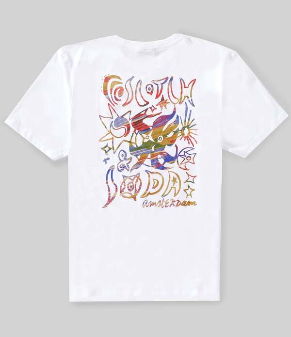 スコッチアンドソーダ メンズ トップス プルオーバー 伸び伸びする填まる グラフィック Scotch \u0026 Soda Relaxed Fit Graphic Short Sleeve T-Shirt Bright White 白いこと