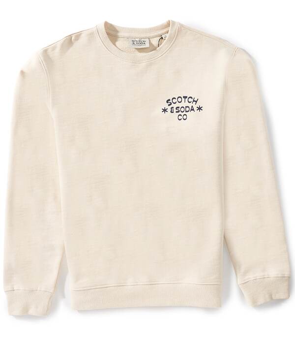 スコッチアンドソーダ メンズ アウター パーカー・スウェット シャツ ロゴ Scotch & Soda Chest Logo Sweatshirt Eggnog