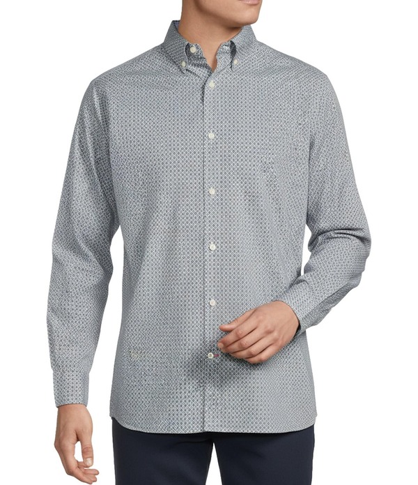 ダニエル クレミュ メンズ トップス プルオーバー 刷り上げる Cremieux Blue Label Geometric Print Poplin Long Sleeve Woven Shirt Multi Color マルチ色合い