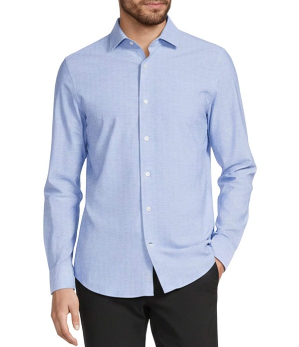 ムラノ メンズ トップス シャツ Murano Collezione Canclini Slim-Fit Long Sleeve Woven Shirt Light Blue ブルー