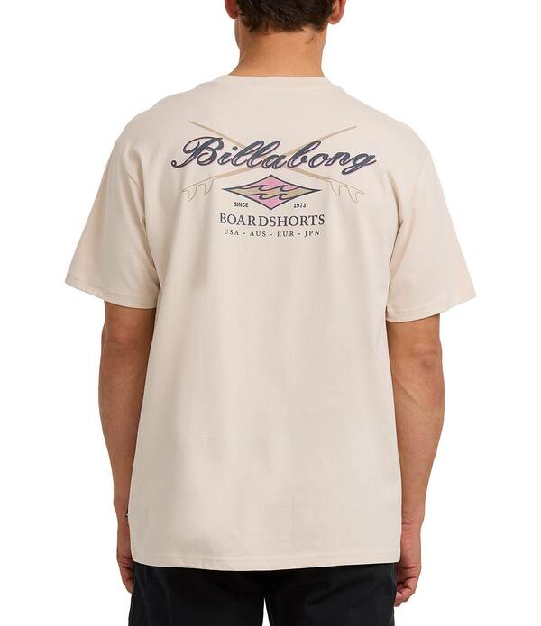 散らし広告ボン メンズ トップス プルオーバー Billabong Regular Short Sleeve Cross Boards T-Shirt Chili