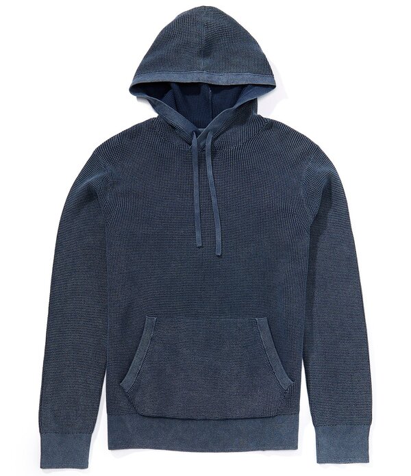 ファレティ メンズ アウター パーカー・スウェット セーター Faherty Sunwashed Sweater Hoodie Blue Nights ブルー｜ReVida 店
