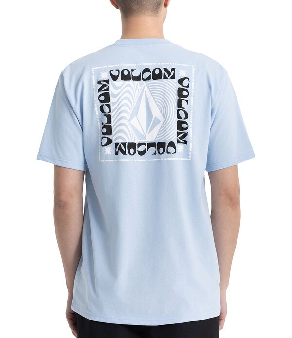 ボルコム メンズ トップス シャツ Volcom Wavy Train Short Sleeve T-Shirt Pastel Blue ブルー