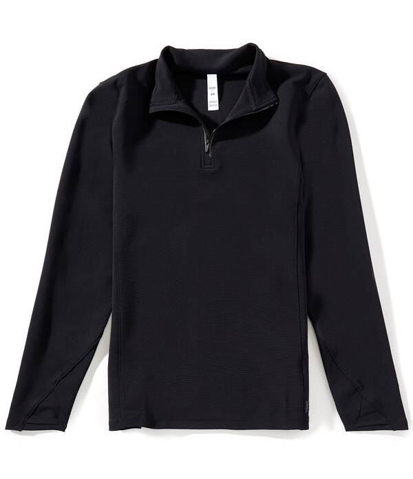 ローヌ メンズ アウター 編み物・プルオーバー RHONE Covert Rib Quarter-Zipullover Black 黒いこと