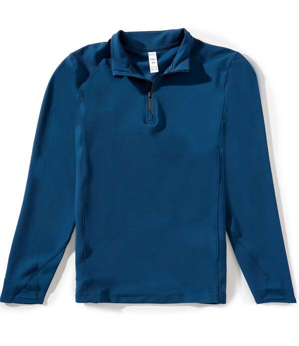ローヌ メンズ アウター 編み物・プルオーバー RHONE Covert Rib Quarter-Zipullover Cape Blue 青味