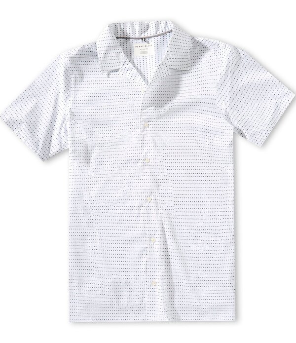 ペリーエリス メンズ トップス プルオーバー か細い填まる プッディングトール Perry Ellis Big \u0026 Tall Slim Fit Hexagon Print Short Sleeve Woven Camp Shirt Bright White 白いこと