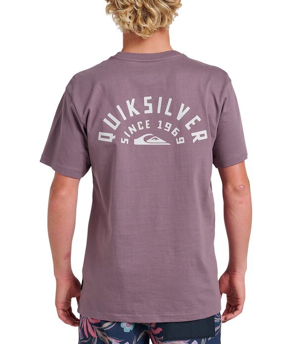 クイックしろがね色 メンズ トップス プルオーバー Quiksilver Sunrise Arch Short Sleeve T-Shirt Vintage Violet 相撲取り草
