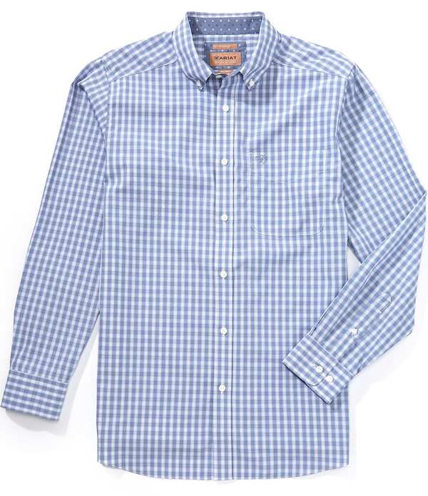 アリアト メンズ トップス シャツ スリムフィット Ariat Brett Slim Fit Wrinkle Free Checked Long Sleeve Woven Shirt Gray グレー