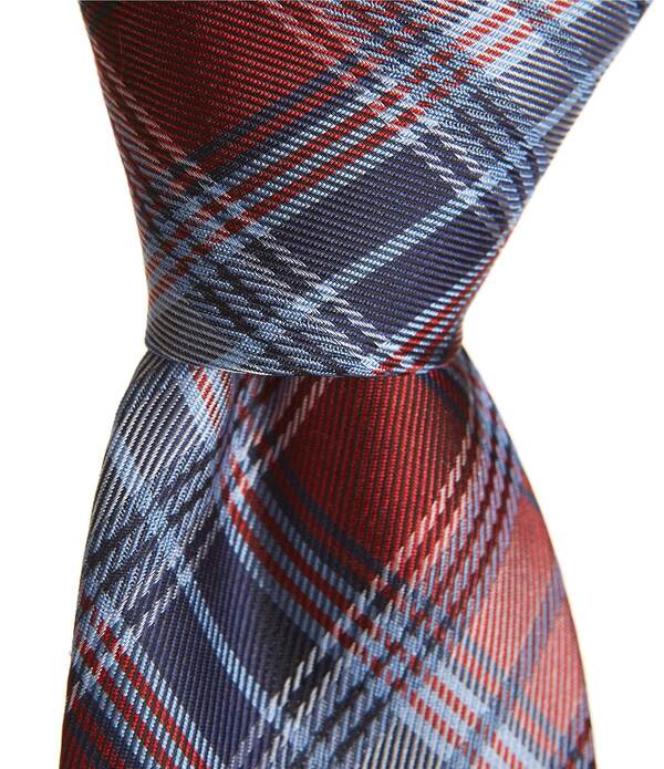 ラウンドトゥリーアンドヨーク メンズ アクセサリー ネクタイ シルク Roundtree & Yorke Tenzing Plaid 3 1/8 Traditional Woven Silk Tie Red レッド