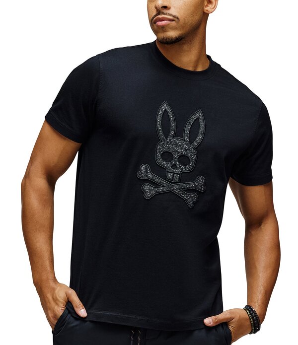 サイコバニー メンズ トップス シャツ グラフィック Psycho Bunny Gabin Graphic Short Sleeve T-Shirt Black ブラック 18,235円