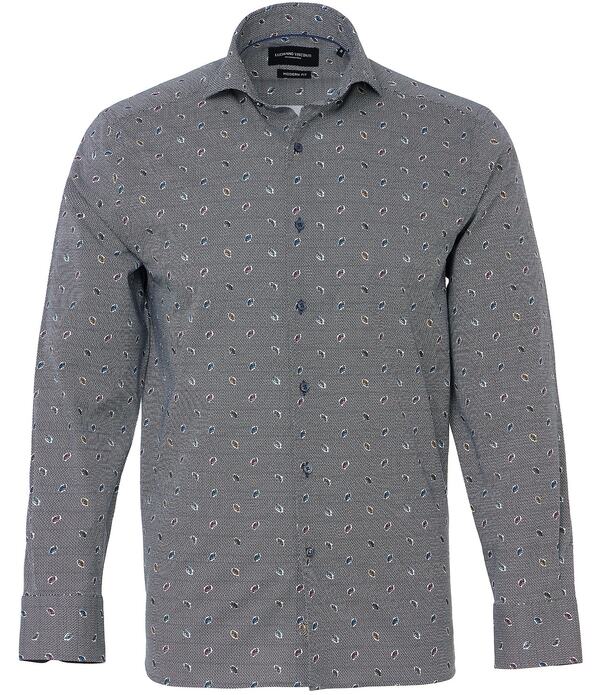 ビスコッティ メンズ トップス シャツ プリント ミニ トール Visconti Big & Tall Mini Print Stretch Long Sleeve Woven Shirt Blue ブルー|ReVida 店