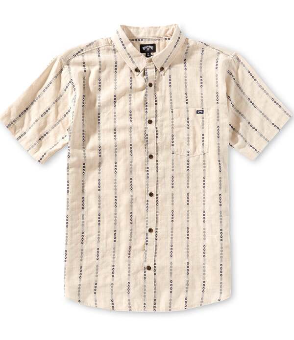 ビラボン メンズ トップス シャツ Billabong All Day Jacquard Striped Short Sleeve Shirt Stone ストーン 14,415円