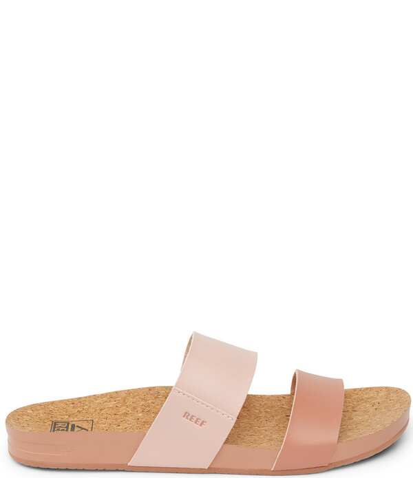岩礁 レディース シューズ サンダル Reef Women\u0027s Cushion Bounce Vista Double Strap Slide Sandals Cameo Rose Duo