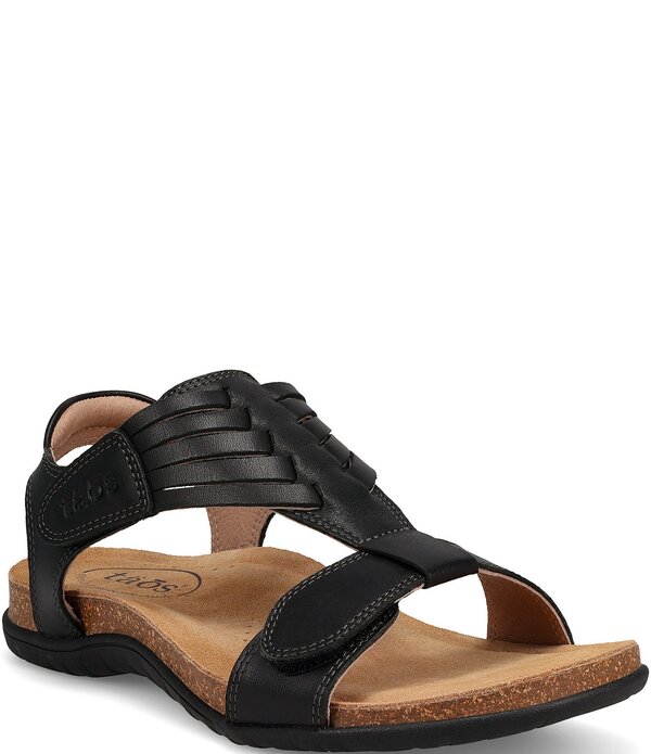 タオスフットウェア レディース シューズ パンプス サンダル なめし革 Taos Footwear Wonderfuleather Sandals Black 黒いこと