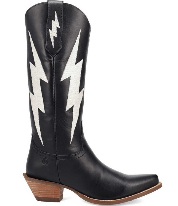 ディンゴ レディース シューズ ブーツ・レインブーツ トール レザー Dingo Thunderbolt Leather Tall Western Boots Black ブラック｜ReVida 店