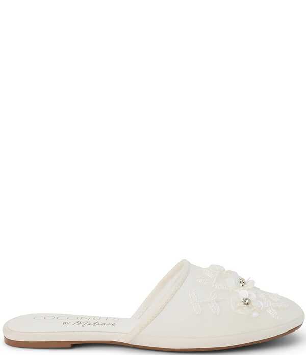 マチス レディース シューズ パンプス フラワー柄 メッシュ フラワー Matisse Maven Floral Applique Mesh Flat Mules White ホワイト