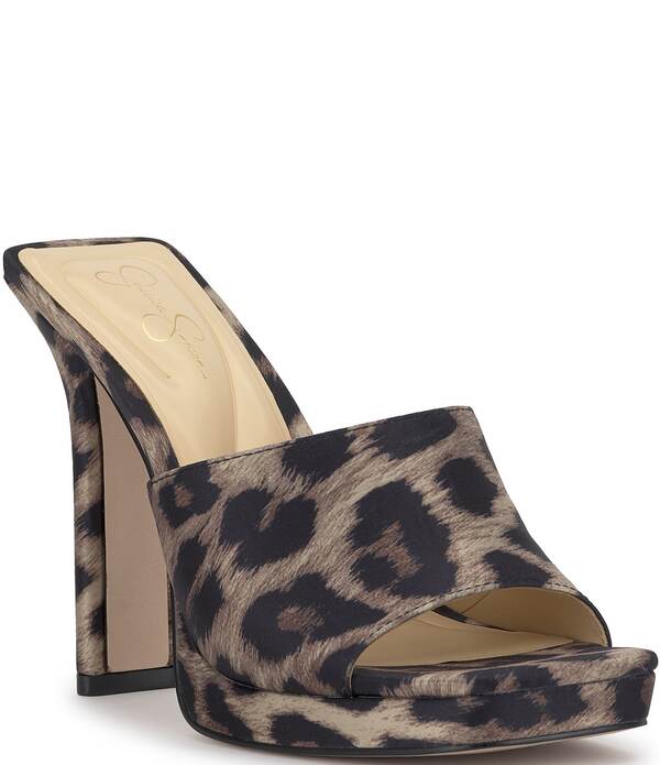 ジェシカシンプソン レディース シューズ サンダル プラットホーム 刷り上げる Jessica Simpson Azelica Leopard Print Platform Dresslide Sandalsafari Combo 毛の荒物