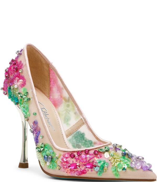 ベッツィジョンソン レディース シューズ パンプス フラワー柄 メッシュ フラワー Blue by Betsey Johnsonetta Mesh Floral Beaded Pumps Nude/Multi マルチカラー