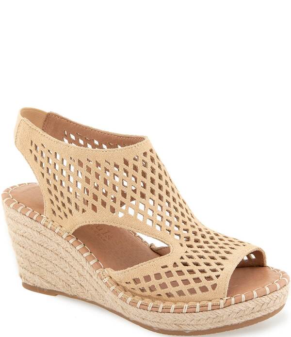 ジェントルソウルズ レディース シューズ スリッポン・ローファー サンダル スエード Gentle Souls Cody Perforated Suedespadrille Wedge Sandals Croissant 33,670円