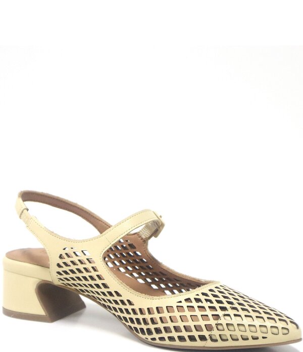 ジェントルソウルズ レディース シューズ パンプス レザー Gentle Souls Gladys Perforated Leather Slingback Mary Jane Pumpsoybean｜ReVida 店