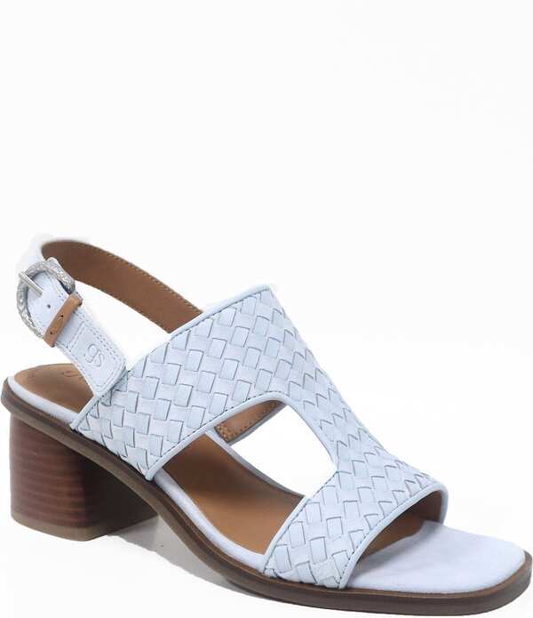 ジェントルソウルズ レディース シューズ サンダル レザー ヒール Gentle Souls Manda Woven Leather Block Heel Sandals Ballad Blue ブルー