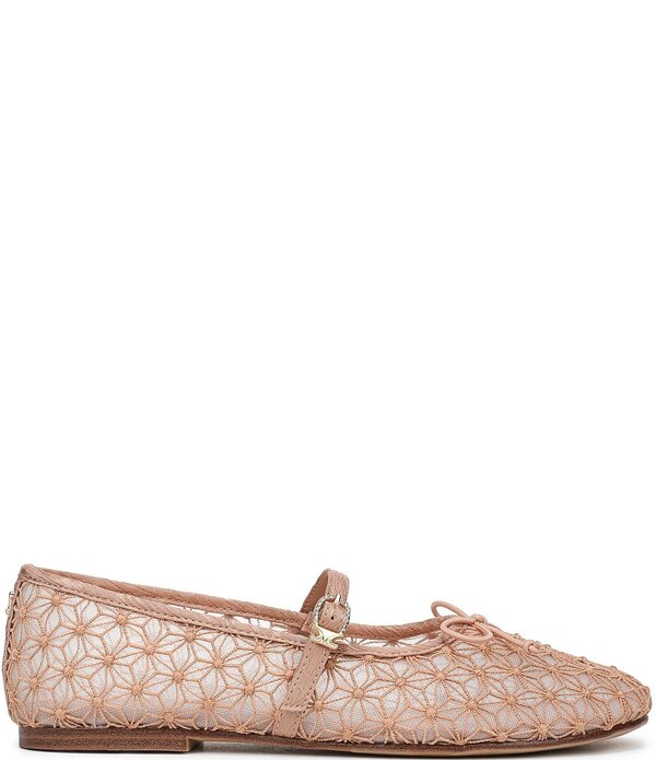サムエデルマン レディース シューズ パンプス メッシュ Circus NY by Sam Edelman Sofie Mesh Bow Detail Mary Jane Flats Ballet Blush ブラッシュ