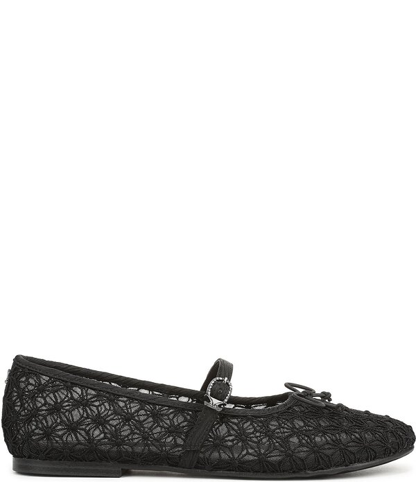 サムエデルマン レディース シューズ パンプス メッシュ Circus NY by Sam Edelman Sofie Mesh Bow Detail Mary Jane Flats Black ブラック｜ReVida 店