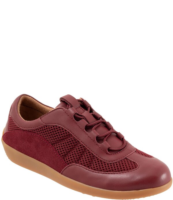 ソフトウォーク レディース シューズ スニーカー レザー SoftWalk Darby Leather Slip-On Sneakers Cherry
