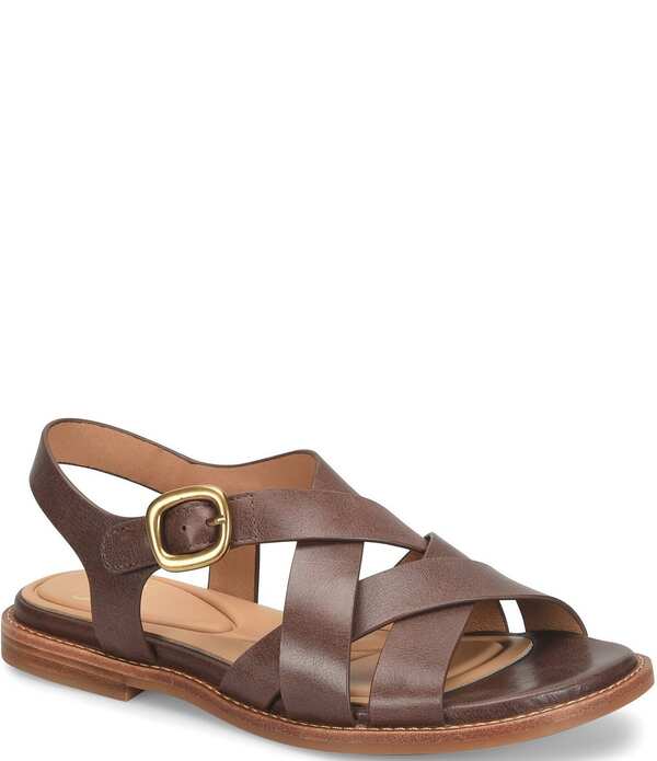 ソフト レディース シューズ パンプス サンダル レザー Sofft Nancy Leather Modern Fisherman Sandals Cocoa Brown ブラウン｜ReVida 店