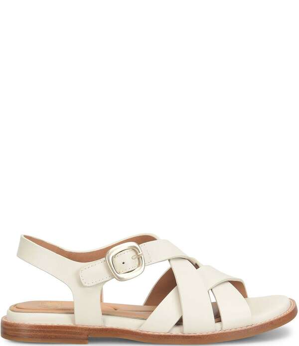 ソフト レディース シューズ パンプス サンダル レザー Sofft Nancy Leather Modern Fisherman Sandals Off White オフホワイト