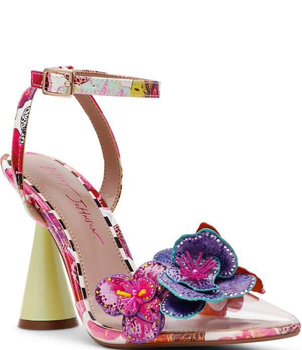 ベッツィジョンソン レディース シューズ ヒール Betsey Johnson Chelsie Clear Beaded Flower and Butterfly Ornamentedress Pumps White/Multi ホワイト|ReVida 店