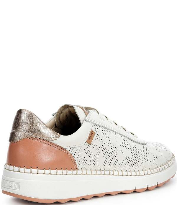 ピコリーノス レディース シューズ スニーカー フラワー柄 レザー フラワー Pikolinos Arenas Floral Perforated Leather Sneakers Nata