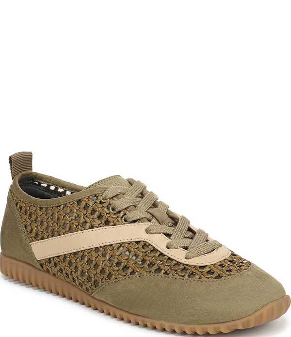 フランコサルト レディース シューズ スニーカー スピード競技 Franco Sarto Hollis 2 Woven Raffia Lace Up Sneakers Olive オリーブ