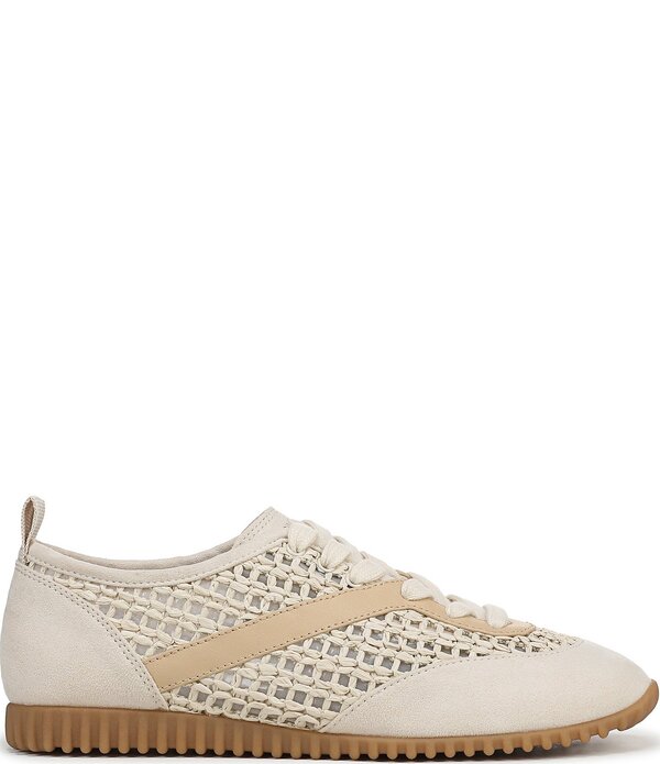 フランコサルト レディース シューズ スニーカー スピード競技 Franco Sarto Hollis 2 Woven Raffia Lace Up Sneakers White 白いこと