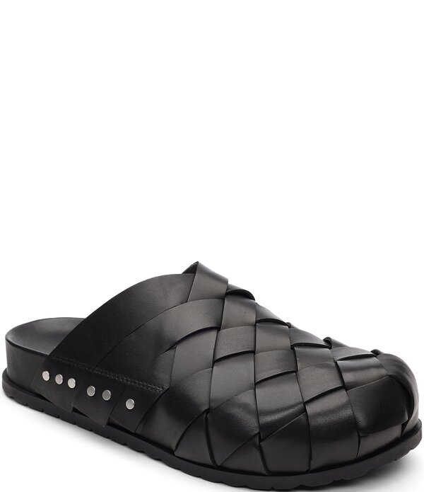 アッシュ レディース シューズ サンダル レザー ASH Tor Woven Leather Mules Black ブラック