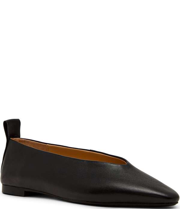 スティーブ マデン レディース シューズ パンプス レザー Steve Madden Swanky Leather Ballet Flats Black ブラック