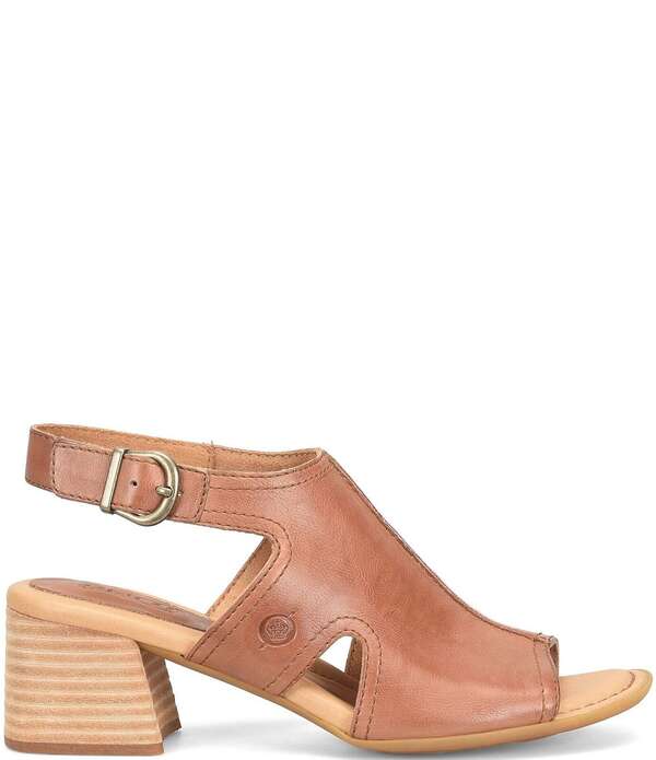 ボーン レディース シューズ サンダル レザー Born Swinton Leather Slingback Sandals Brown ブラウン