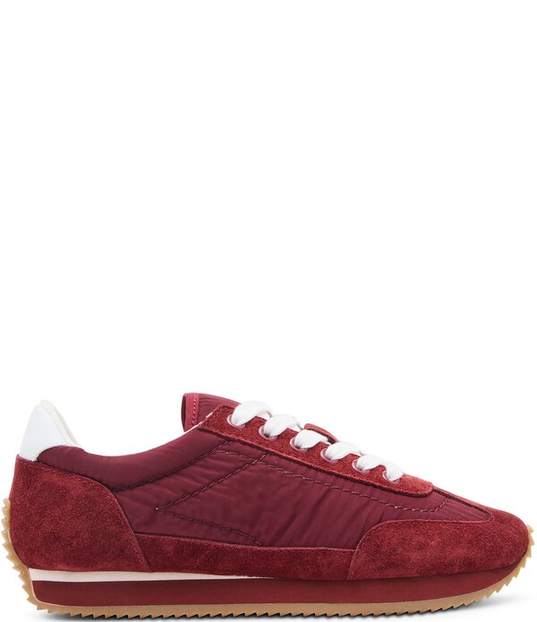 ブロンド レディース ボトムス カジュアルパンツ ナイロン スニーカー スエード Blondo Ersula Nylon and Suede Waterproof Sneakers Burgundy バーガンディ|ReVida 店