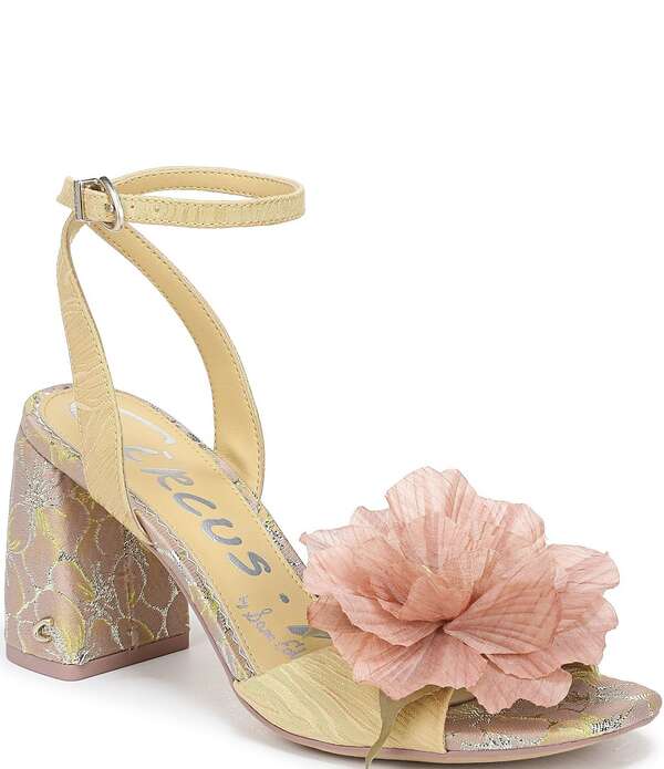 サムエデルマン レディース シューズ 踵 御花柄 刷り上げる サンダル アンクル 御花 Circus NY by Sam Edelman Aria Floral Print Flower Embellished Ankle Strap Dressandals Dustyellow 黄色