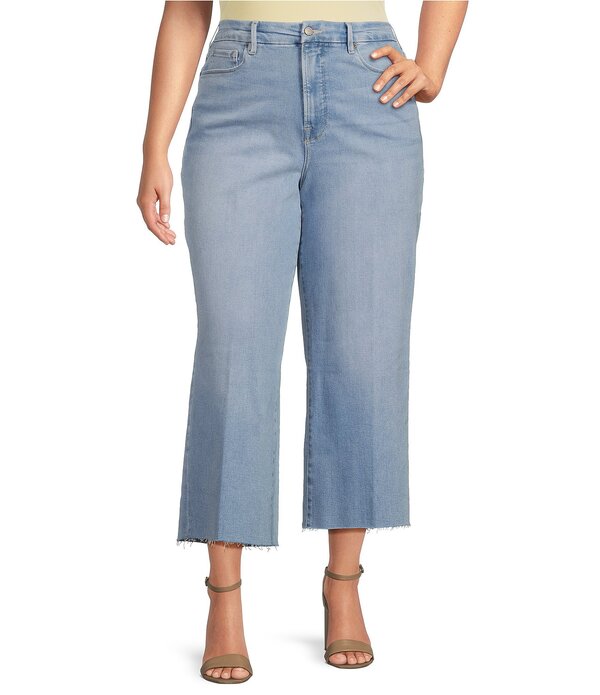 グッドアメリカン レディース ボトムス デニムパンツ プラスサイズ ジーンズ Good American Plus Good Waist Palazzo Light Compression High Rise Crop Jeans Indigo862
