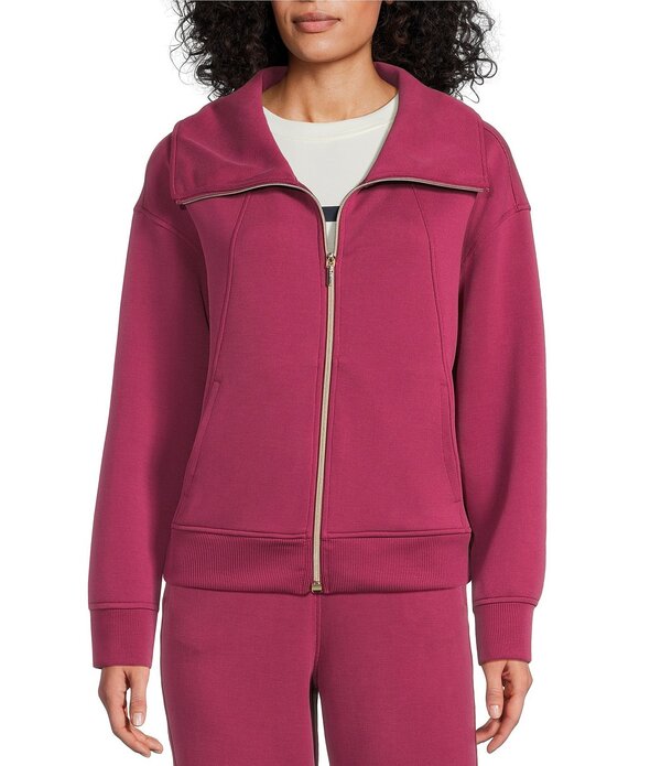 ウエストバウンド レディース アウター コート ジャケット Westbound Jacquard Long Sleeve Zipper Front Jacket Beaujolais