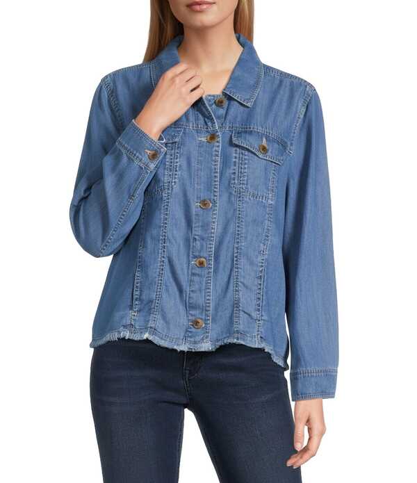 トッミーバハマ レディース アウター 厚地の外套 リネン 上衣 Tommy Bahama Chambray O\u0027Lei Linen Blend Raw Edge Jacket Medium Indigo Wash インディゴ