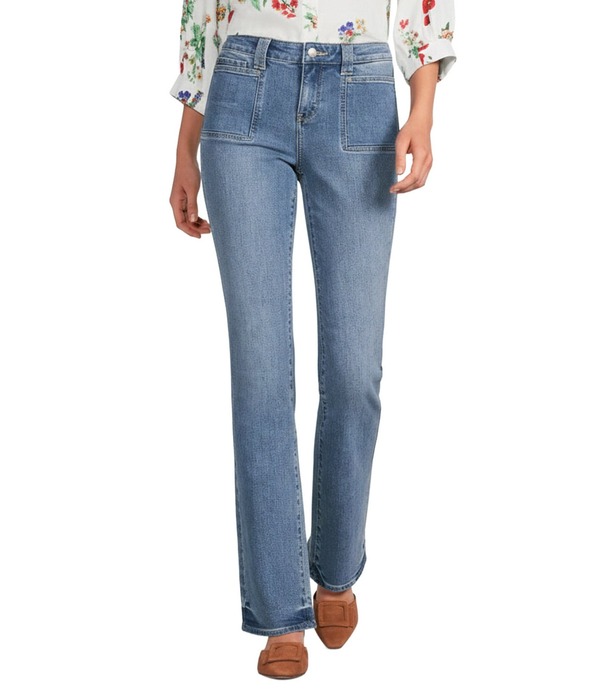 エヌワイディージェイ レディース ボトムス デニムパンツ ストレート ジーンズ NYDJ Marilyn LiftuckR Technology Stretch Denim Straight Leg Fullength Jeans Bastille デニム|ReVida 店