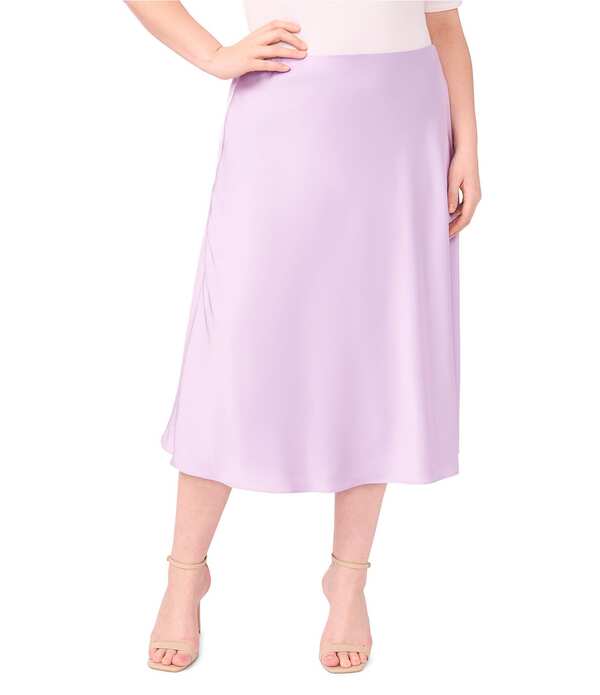セセ レディース 下つ方スコート A 伝達ルート 付け加える大いさ midi CeCe Plusize High Rise Flounce Hemidi A-Line Skirt Lilac Breeze 紫はしどい レディースファッション-ボトムス-スカート